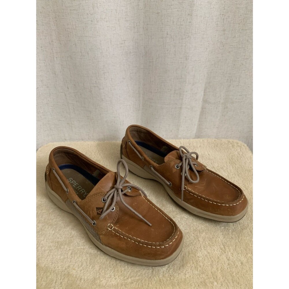 Sperry Top-Sider Billfish 3-Eye Brown Suede Moc Toe Boat Shoes Leather Size 10